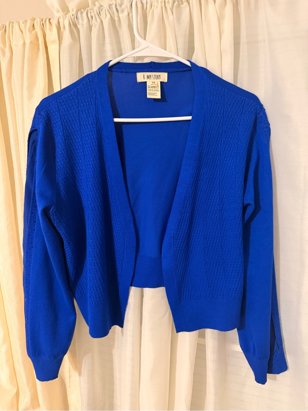 My Story Royal Blue Open Front Women's Cardigan